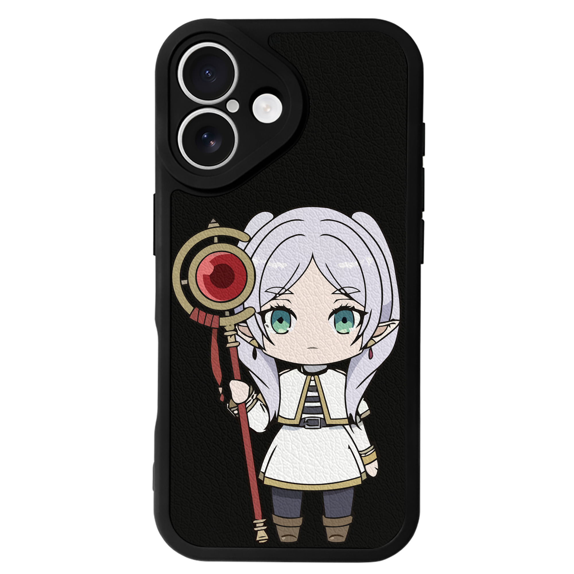 （画像用） 葬送のフリーレン Frieren 【iPhone 16シリーズ対応】シリコンスマホケース（レザー調） 材質：シリコン
